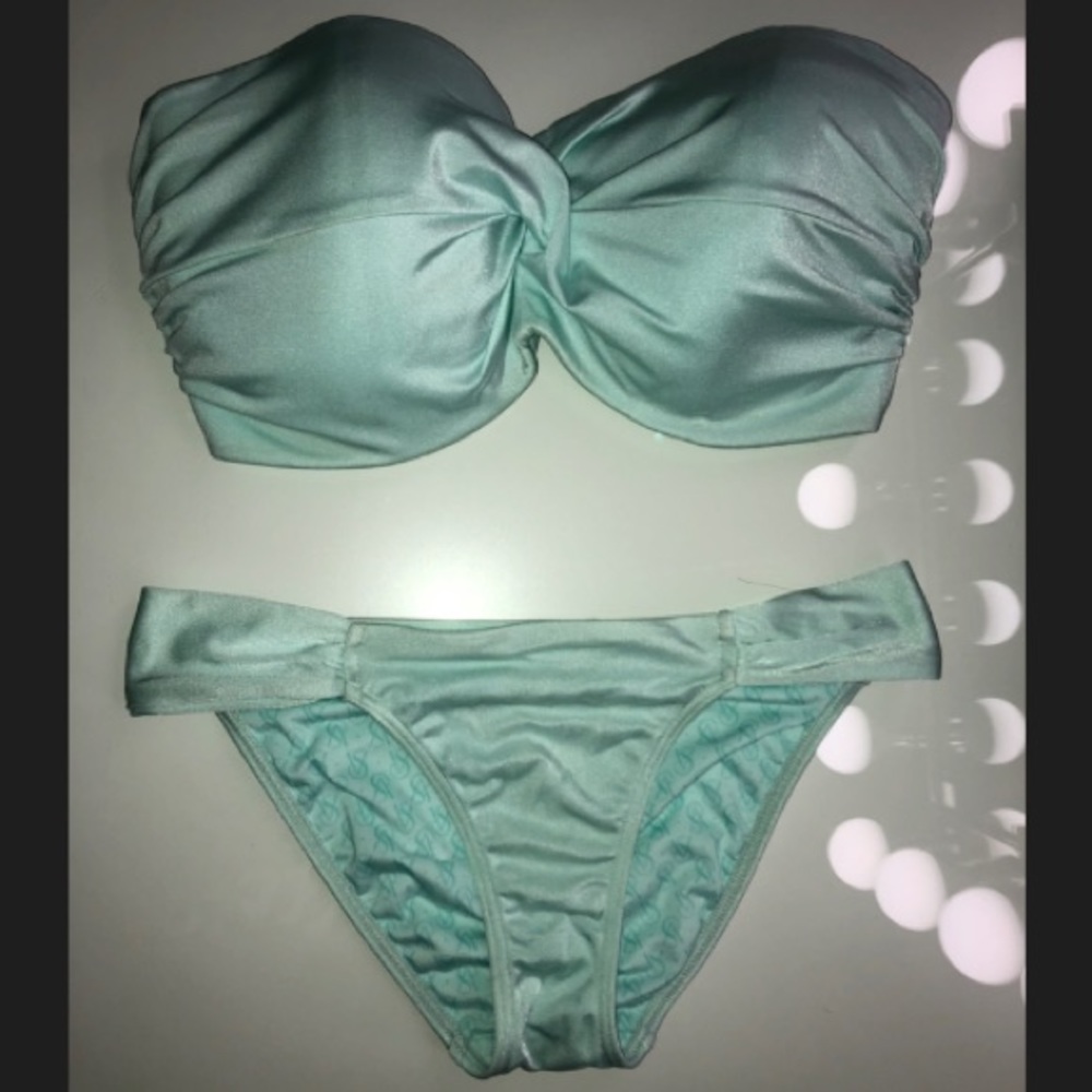 Victoria Secret Satin Light Blue Bathing suit
